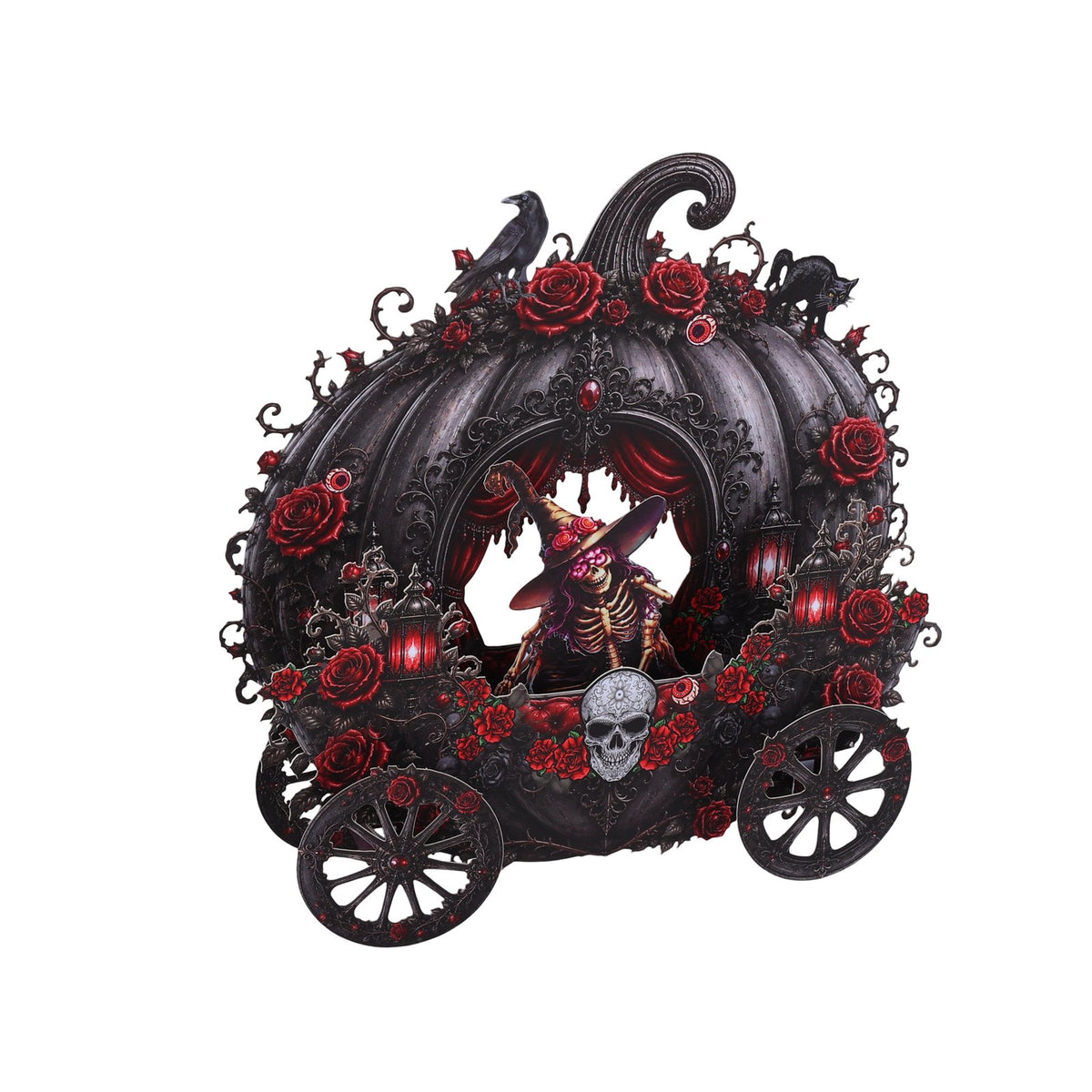 Halloween Horse Carriage Greeting Card
