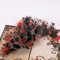 Black Rose Branch Greeting Card