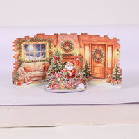 Christmas House Double Door Pop Up Card