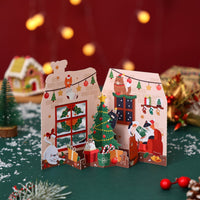 Christmas Tree Kitten Open Door 3D Pop Up Card