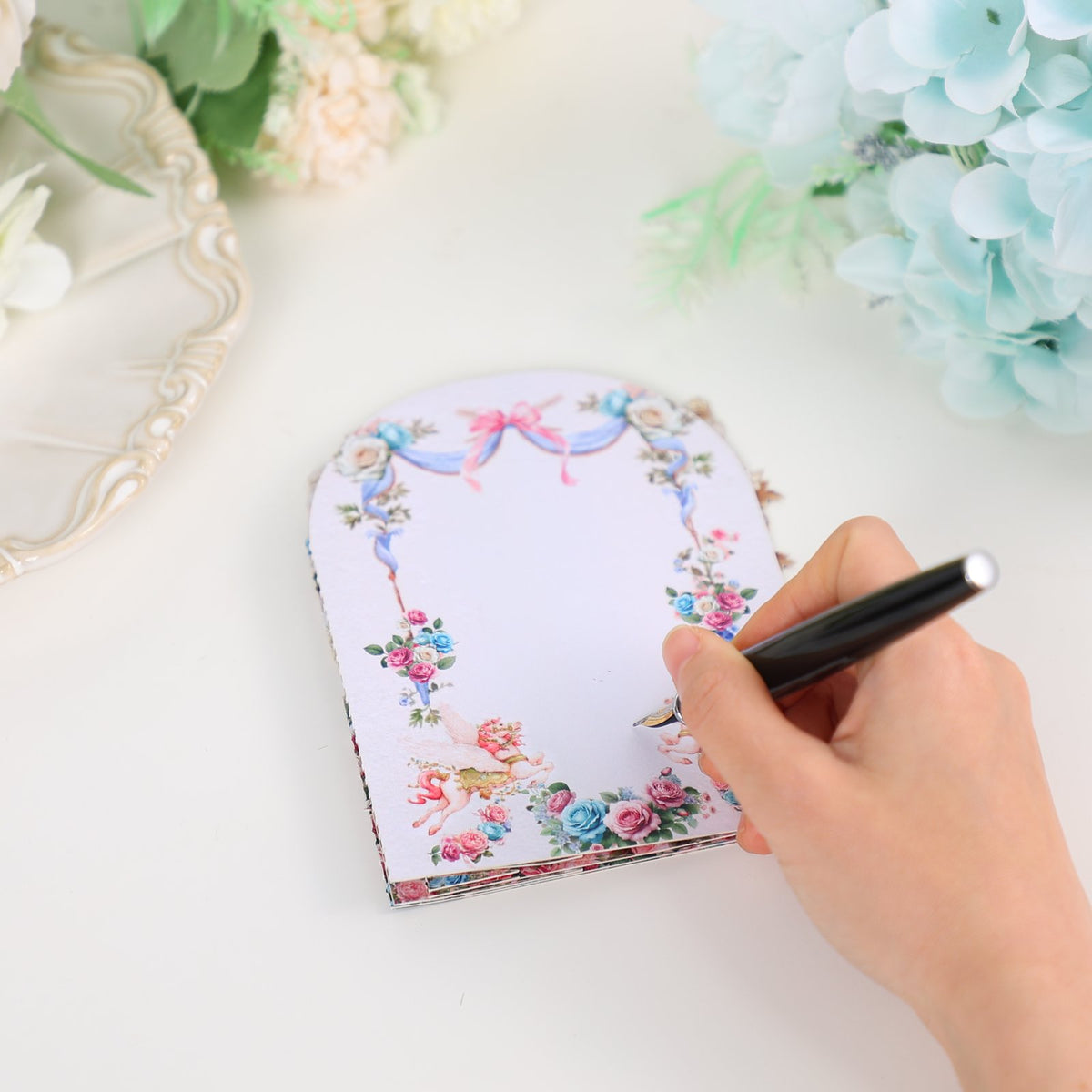 Romantic Garden Castle Greeting Card