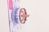 Strawberry Birthday Cake Music 3D Pop Up Card