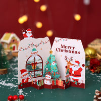 Christmas Tree Gnome Open Door 3D Pop Up Card