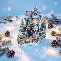 Gold Blue Christmas Ornament