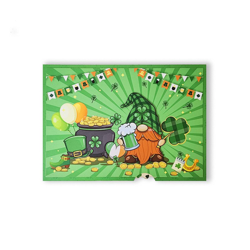 St. Patrick's Day Gnome Flip Pop Up Card