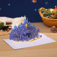 Nativity Manger Star Night Flip Pop Up Card