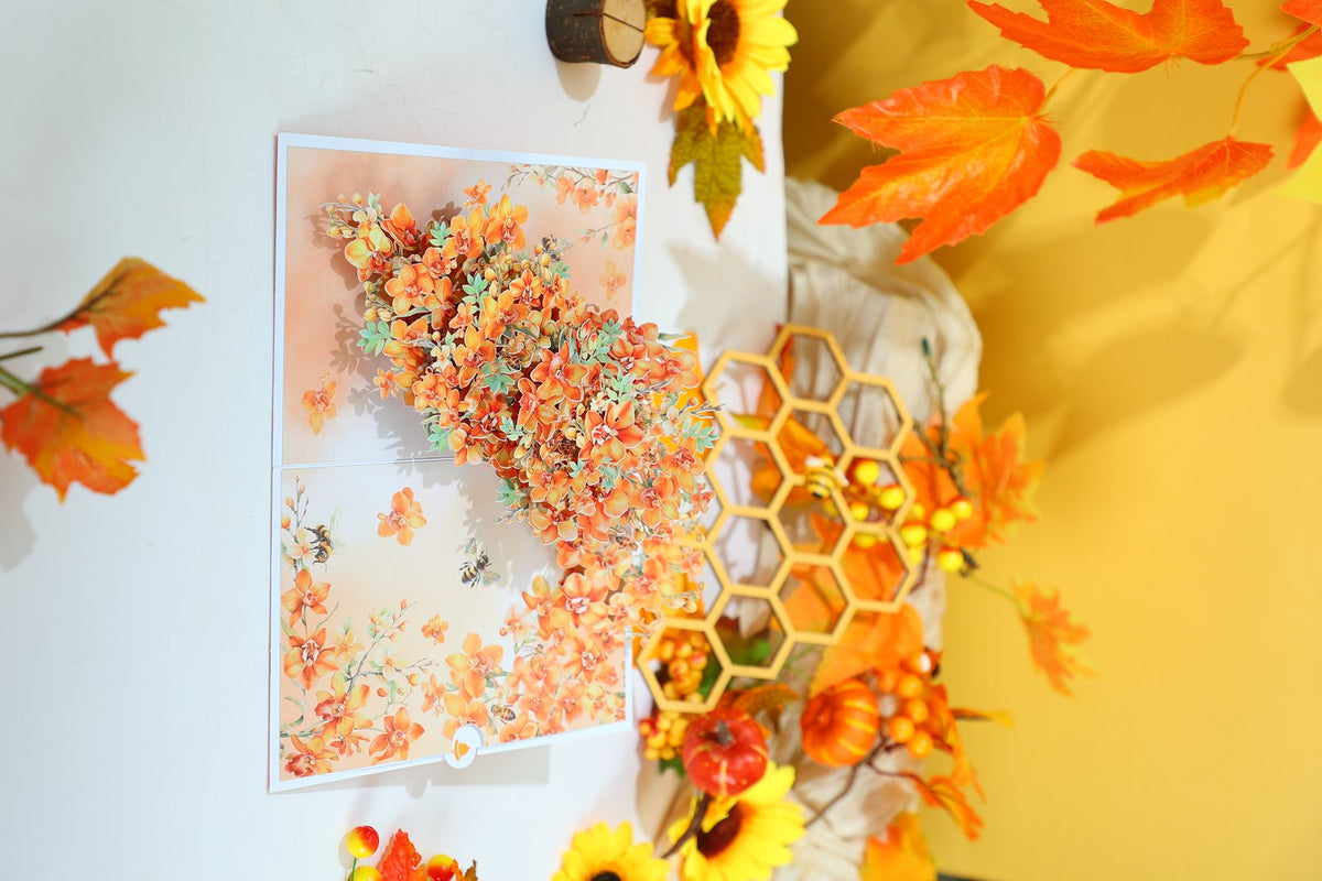 Autumn Honeycomb Thank You Greeting Card