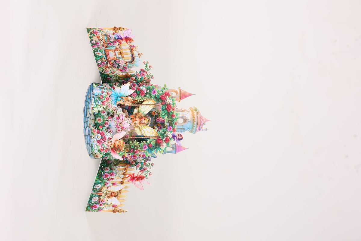 Flower Wall Castle 3D Pop Up Card