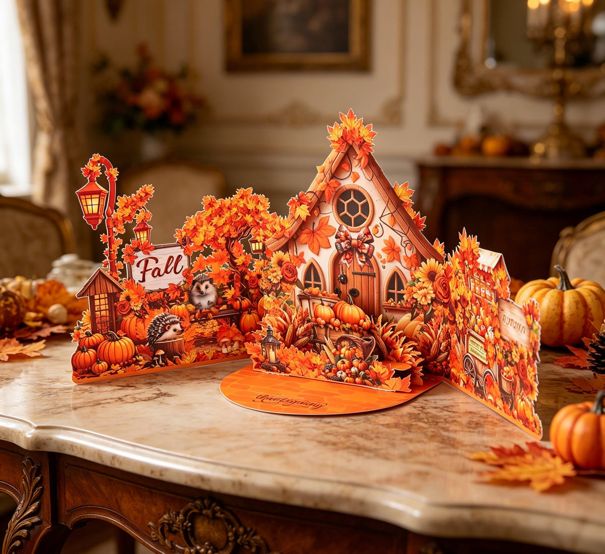 Thanksgiving Double Door Pop Up Card