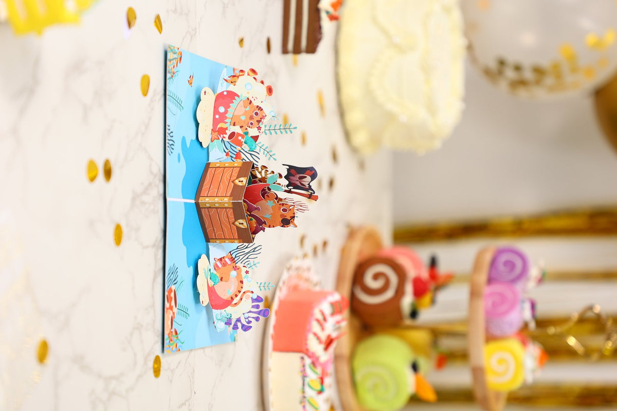 Mermaid Cat 3D Pop Up Card