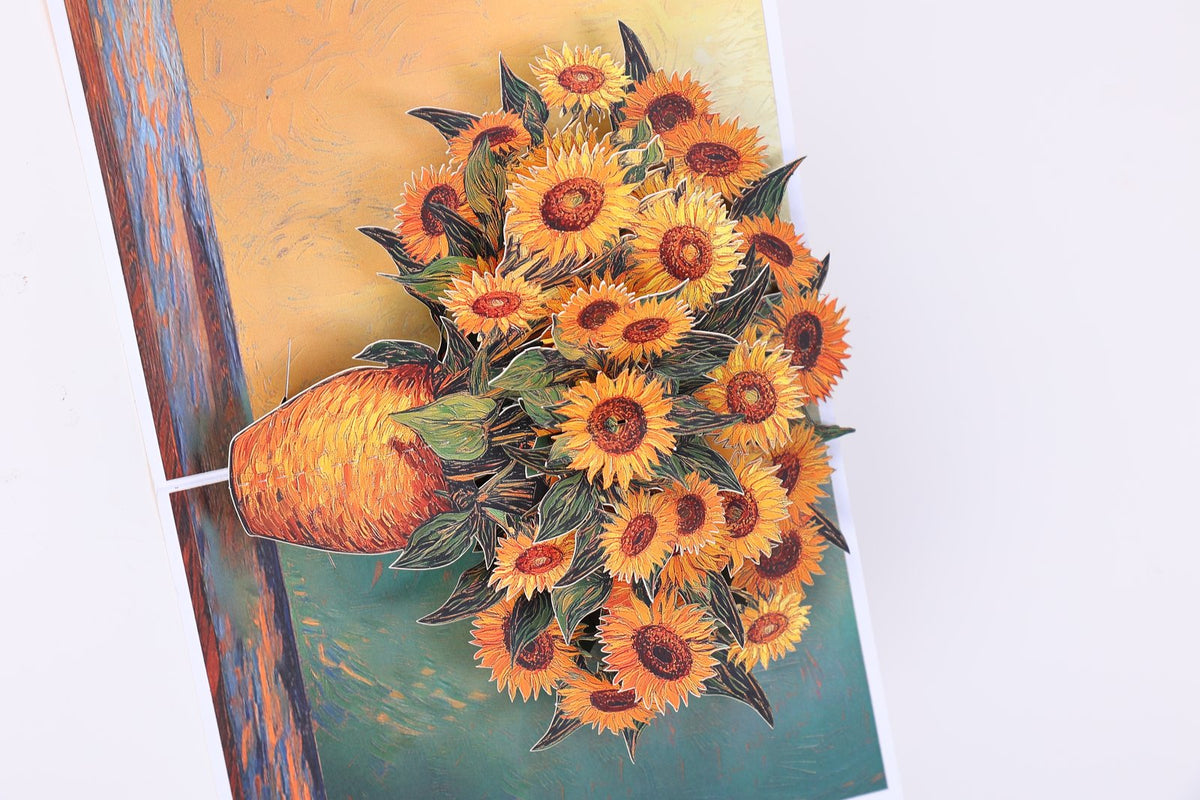 Sunflower Flower Vase 3D Pop Up Card