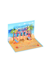 Summer Beach Flip Pop Up Card