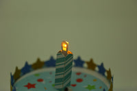 Blue Birthday Cake Music Greeting Card