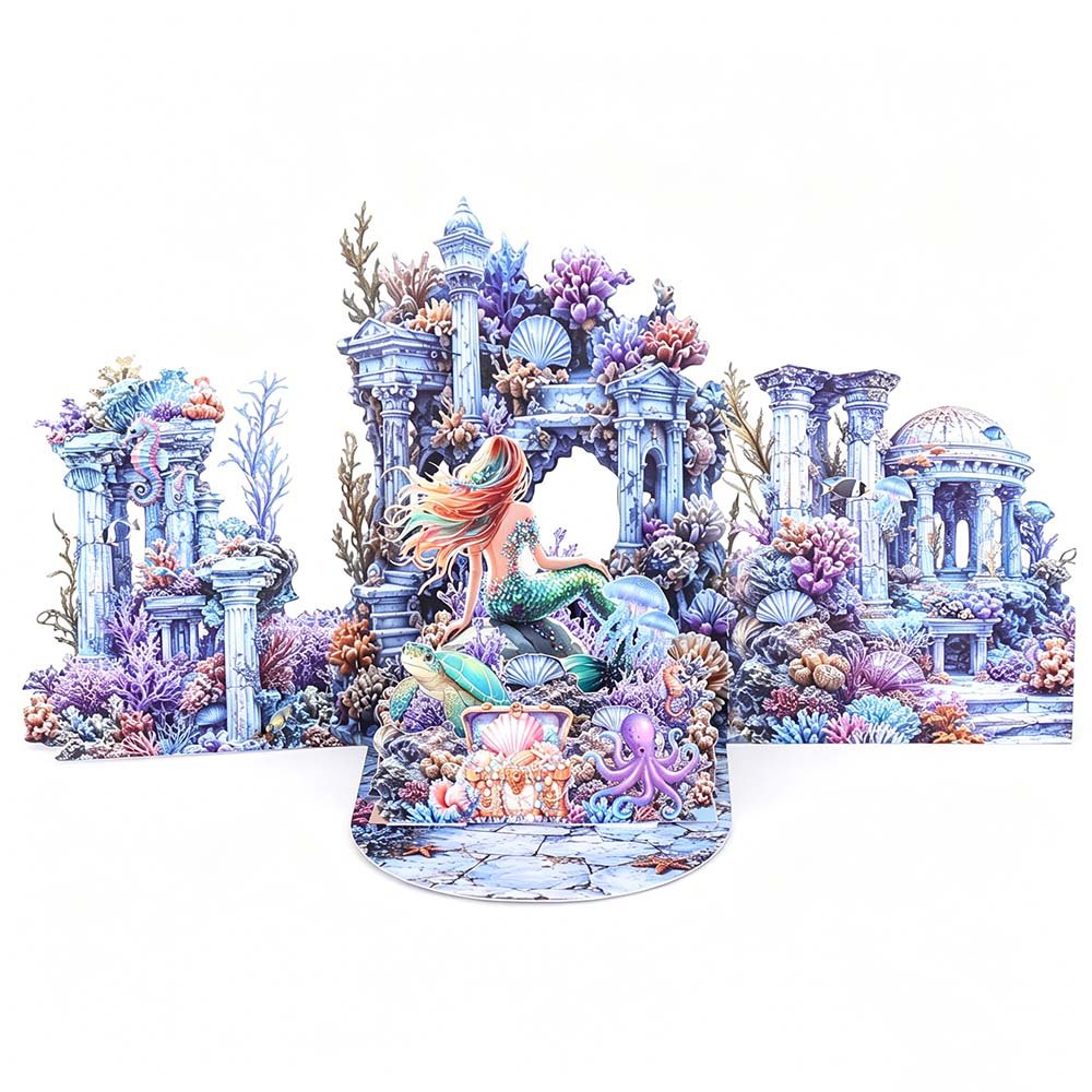 Under The Sea World Mermaid Double Door Card