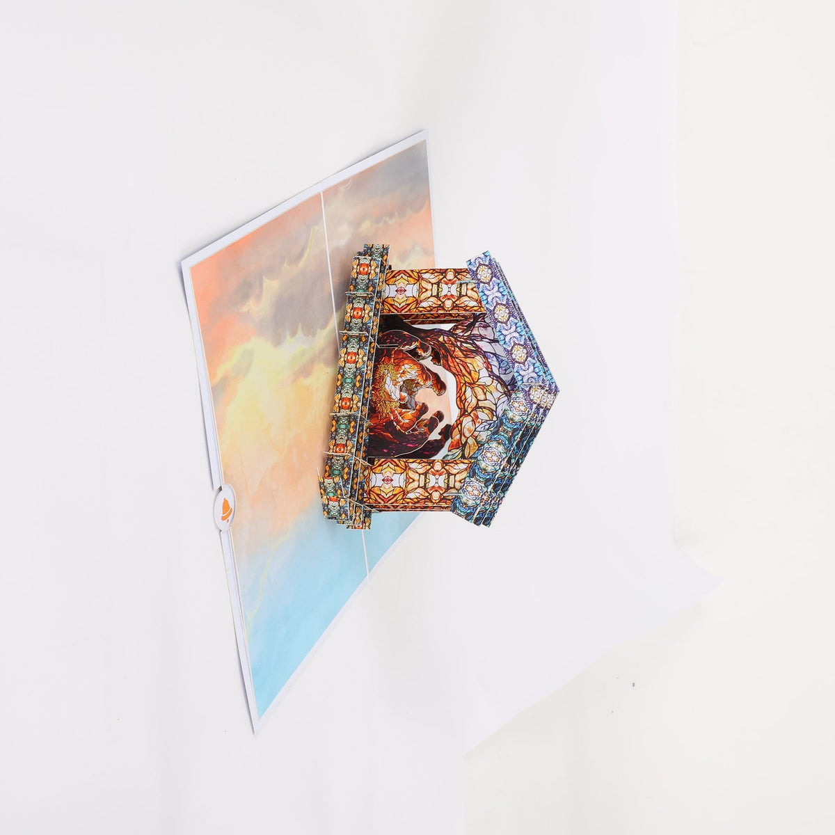 Nativity Stained Glass 3D Pop Up Card