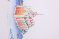 Snowy Night Church Flip Pop Up Card