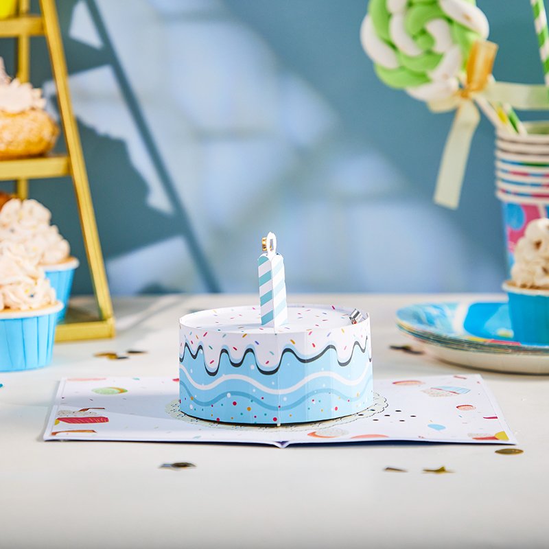 LED Lights & Music Birthday Cake Pop Up Card