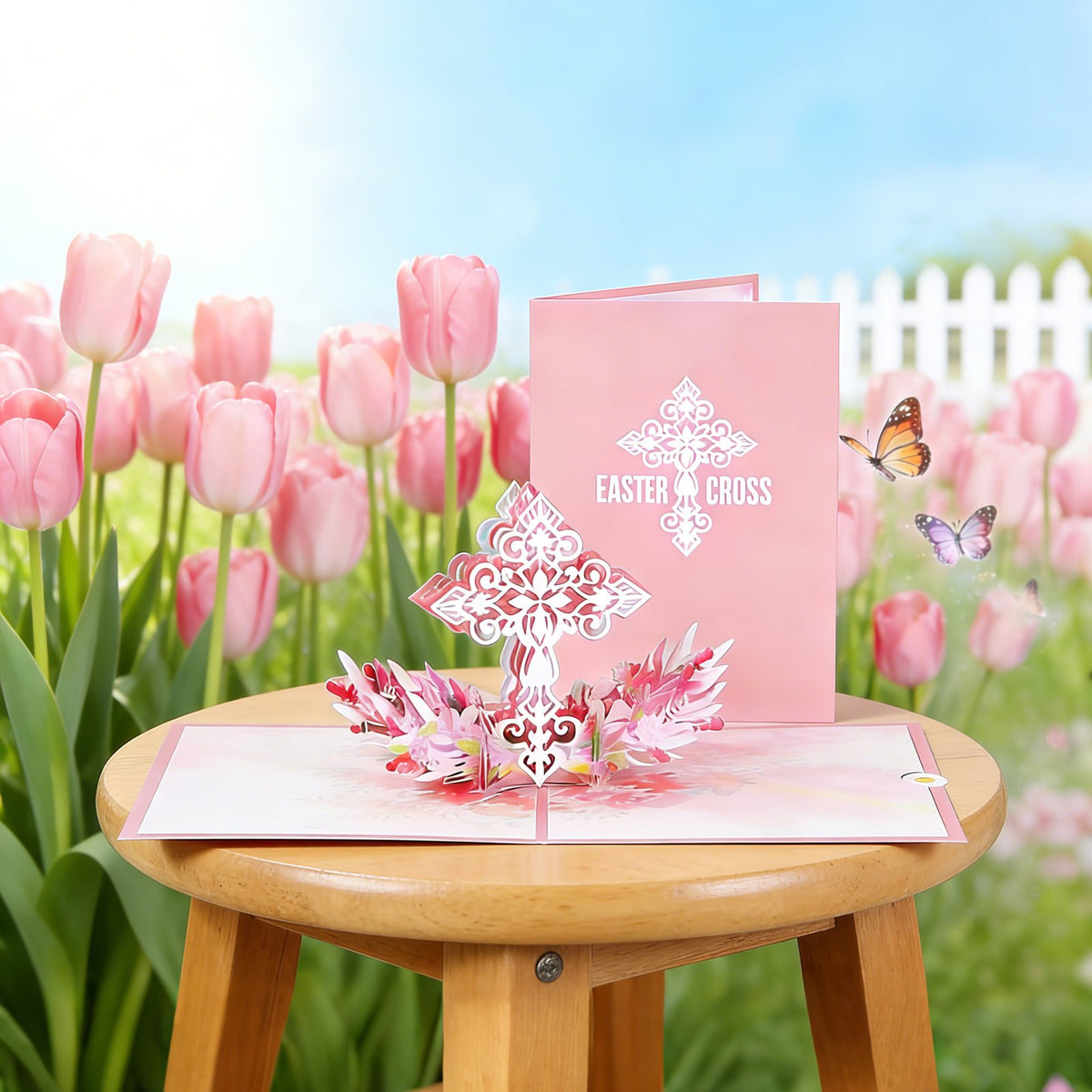 Easter Cross Flip Pop Up Card