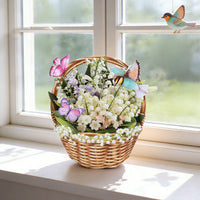 Lily Of The Valley Basket 3D Pop Up Card