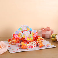 Balloon Cake Birthday 3D Pop Up Card
