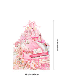 Pink Piano 3D Pop Up Card