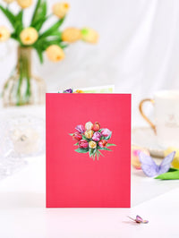 Tulip Flowering Shrubs 3D Pop Up Card