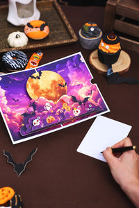 Halloween Full Moon Greeting Card