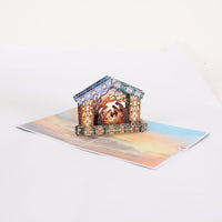 Nativity Stained Glass 3D Pop Up Card