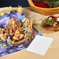 Gold Cross Flip Pop Up Card