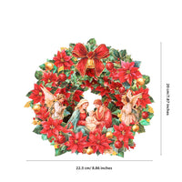 Red Nativity Floral Wreath Ornament