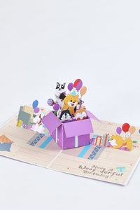 Dog Celebration Birthday Greeting Card