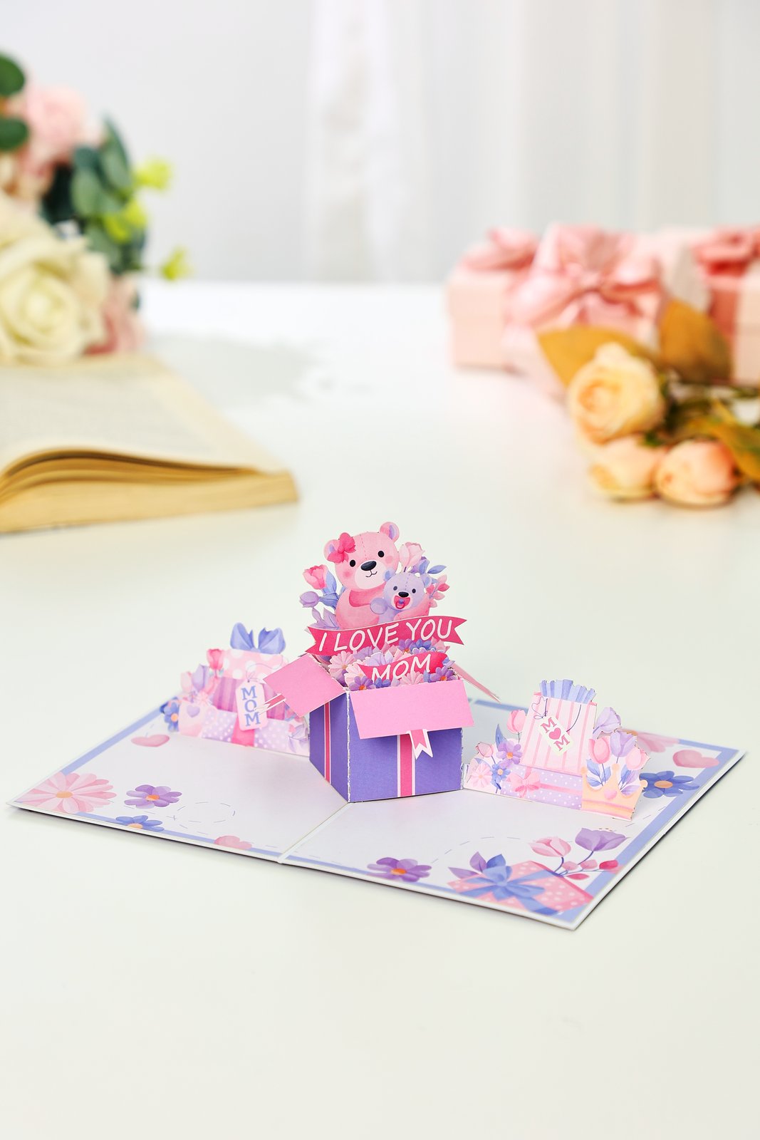 Mother's Day Bear 3D Pop Up Card