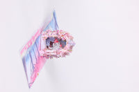 Arch Cherry Blossom Cat Greeting Card