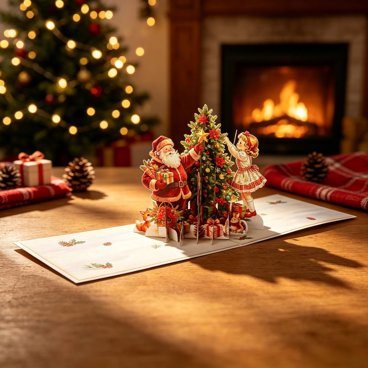 Red Christmas Tree Greeting Card