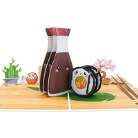 Sushi Soy Sauce 3D Pop Up Card