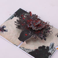 Gothic Red Rose Vase Greeting Card