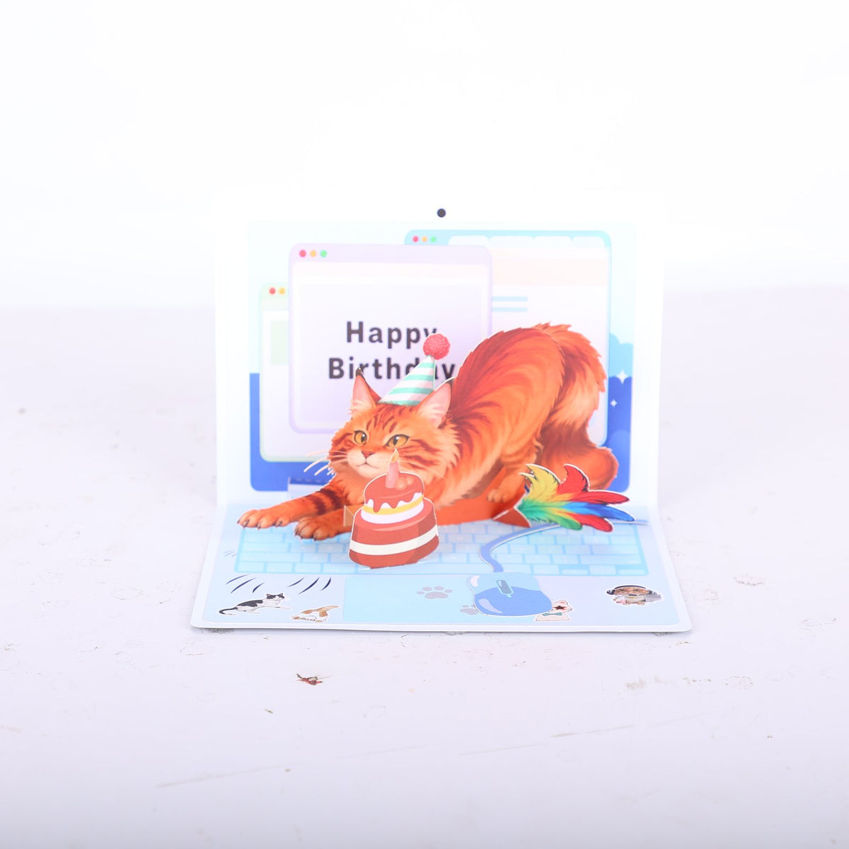 Cat Birthday 3D Pop Up Card