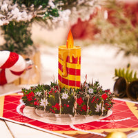 Christmas Candle 3D Pop Up Card