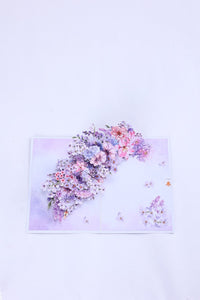 Purple Wedding Flower Bouquet Pop Up Card