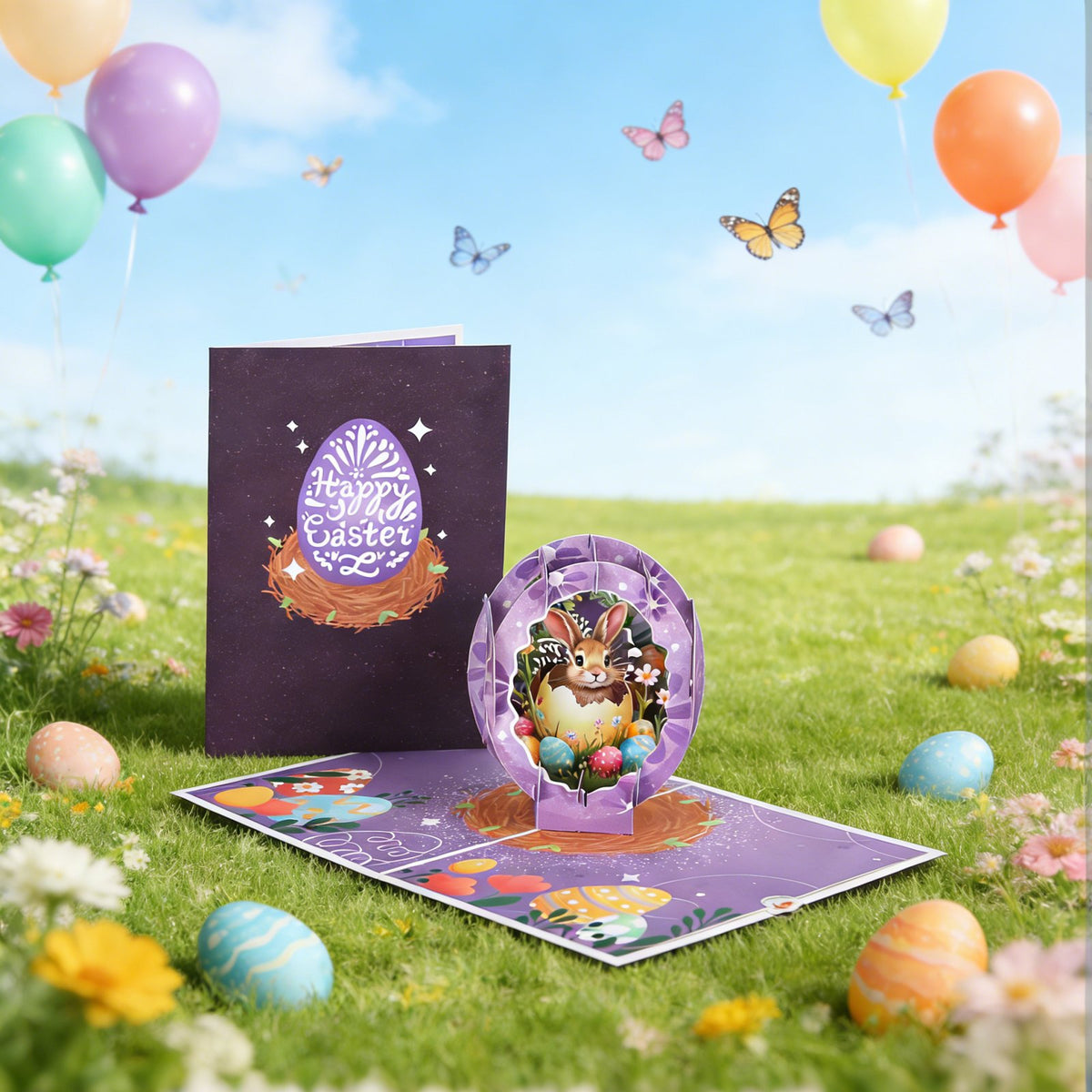 Easter Purple Easter Egg Greeting Card