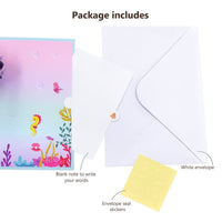 Gold Foil Mermaid Flip Pop Up Card