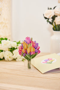 Tulip Flower Vase Pop Up Card