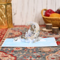 Ramadan Moon Floral Architecture 3D Pop Up Card