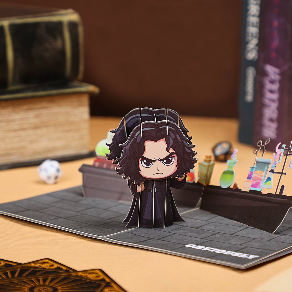 Magic Black Gold Birthday Flip Pop Up Card