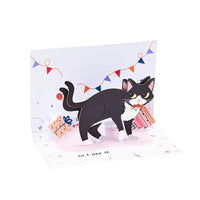 Funny Cat Birthday Greeting Card Bird