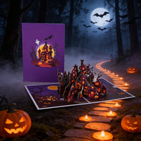 Halloween Haunted House Greeting Card