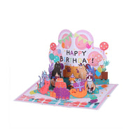 Cat Egg Birthday Party 3D Pop Up Card