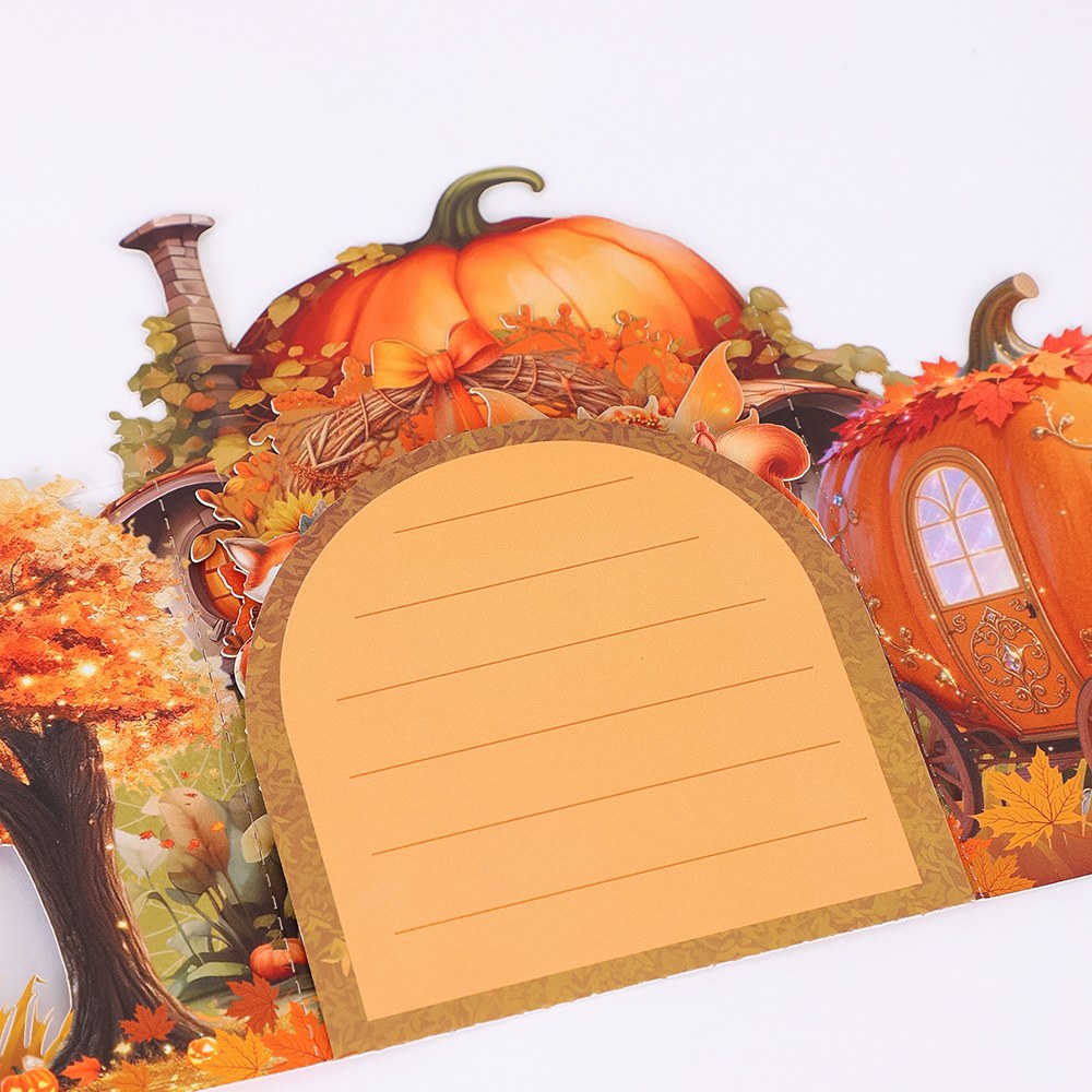 Thanksgiving Gnome Pumpkin Double Door Card