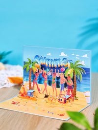 Summer Beach Flip Pop Up Card