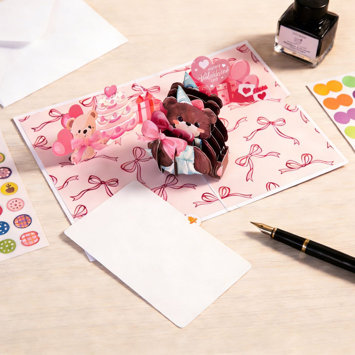 Teddy Bear Birthday 3D Pop Up Card